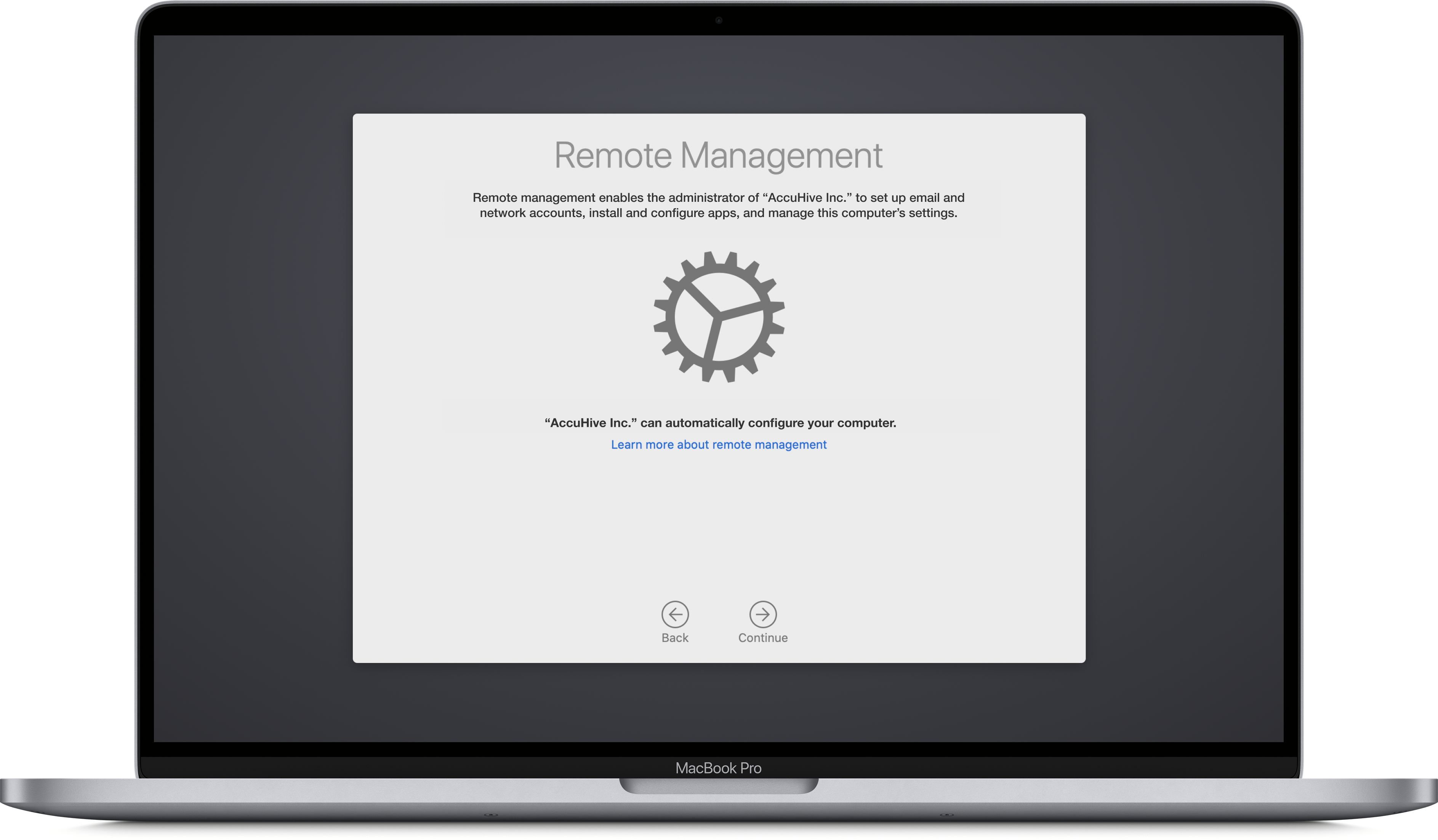how to remove remote management from macbook without password